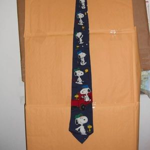 1965 Snoopy Peanuts Golf Tie Vintage